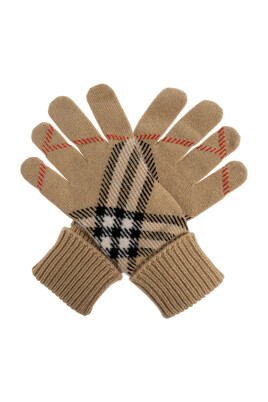 check-cashmere-blend-gloves