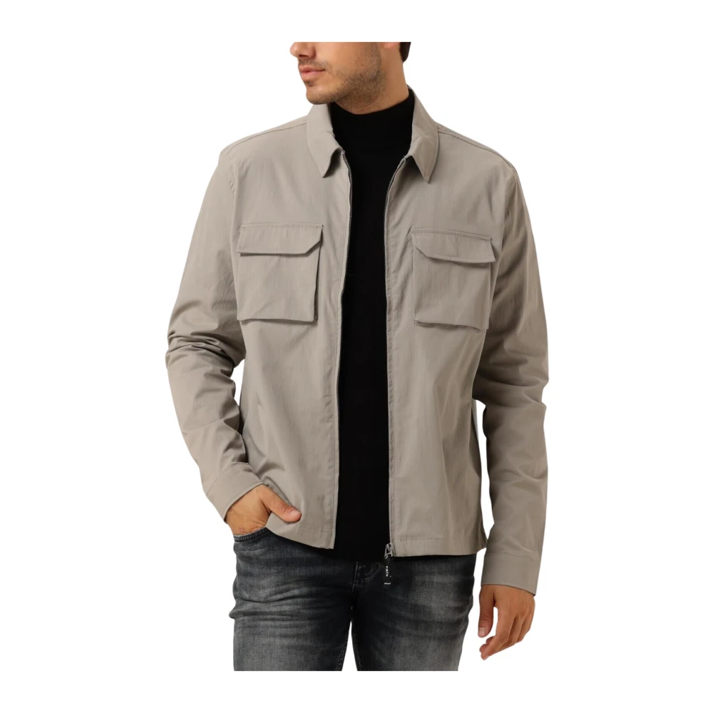 Pure Path Taupe Overshirt voor Stijlvolle Mannen Beige Heren