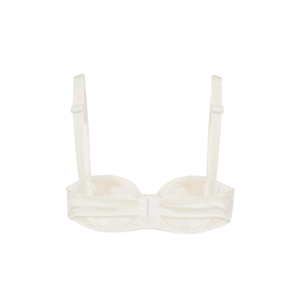 Dolce & Gabbana Balconette Satijnen Kant Beha White Dames