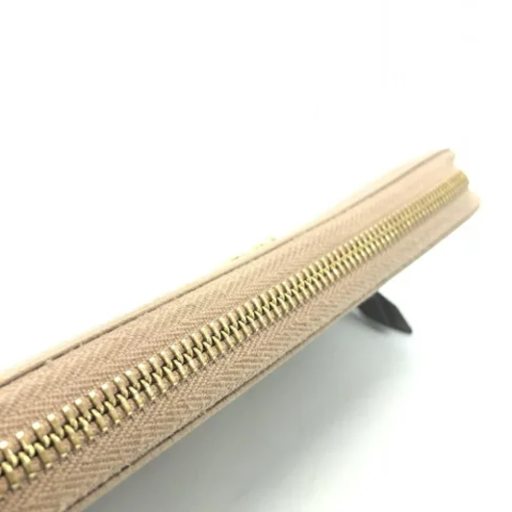 Gucci Vintage Pre-owned Leather wallets Beige Dames