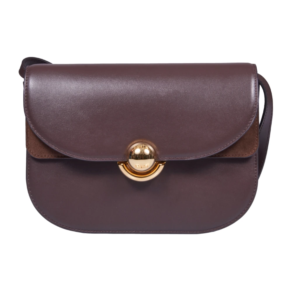 Furla Bruine Schoudertas met Gouden Bol Brown Dames