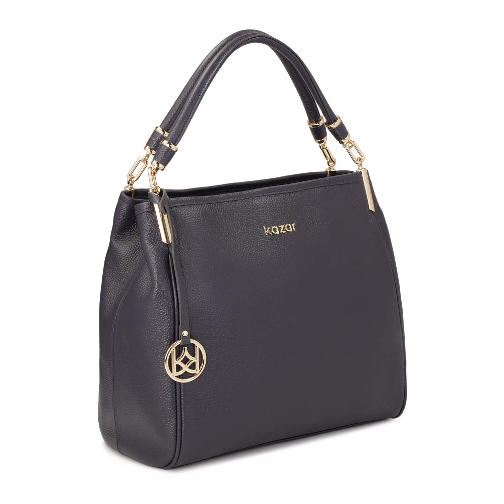 Kazar Grote marineblauwe handtas met hanger Blue Dames