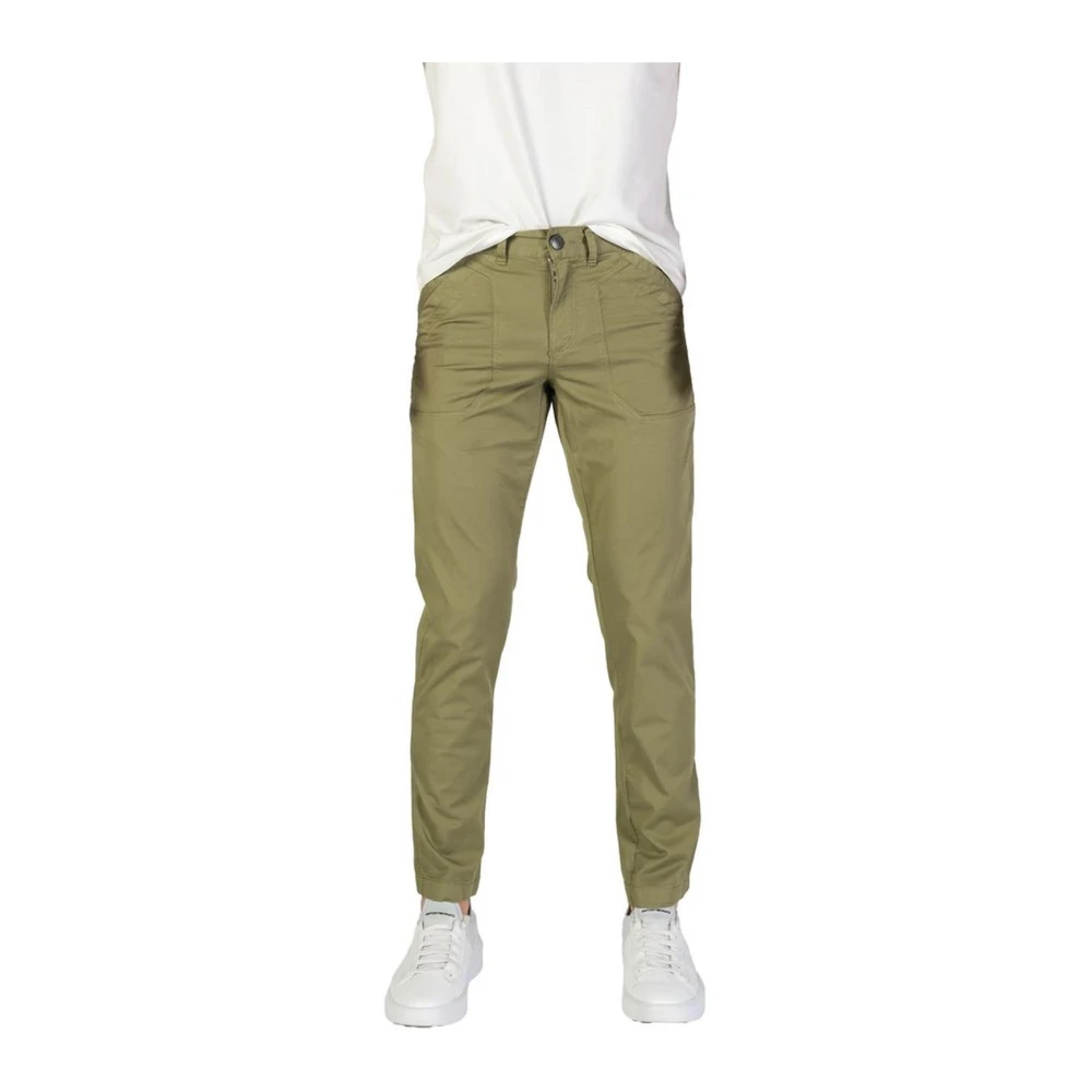 RefrigiWear Groene Katoenen Regular Fit Broek Green Heren