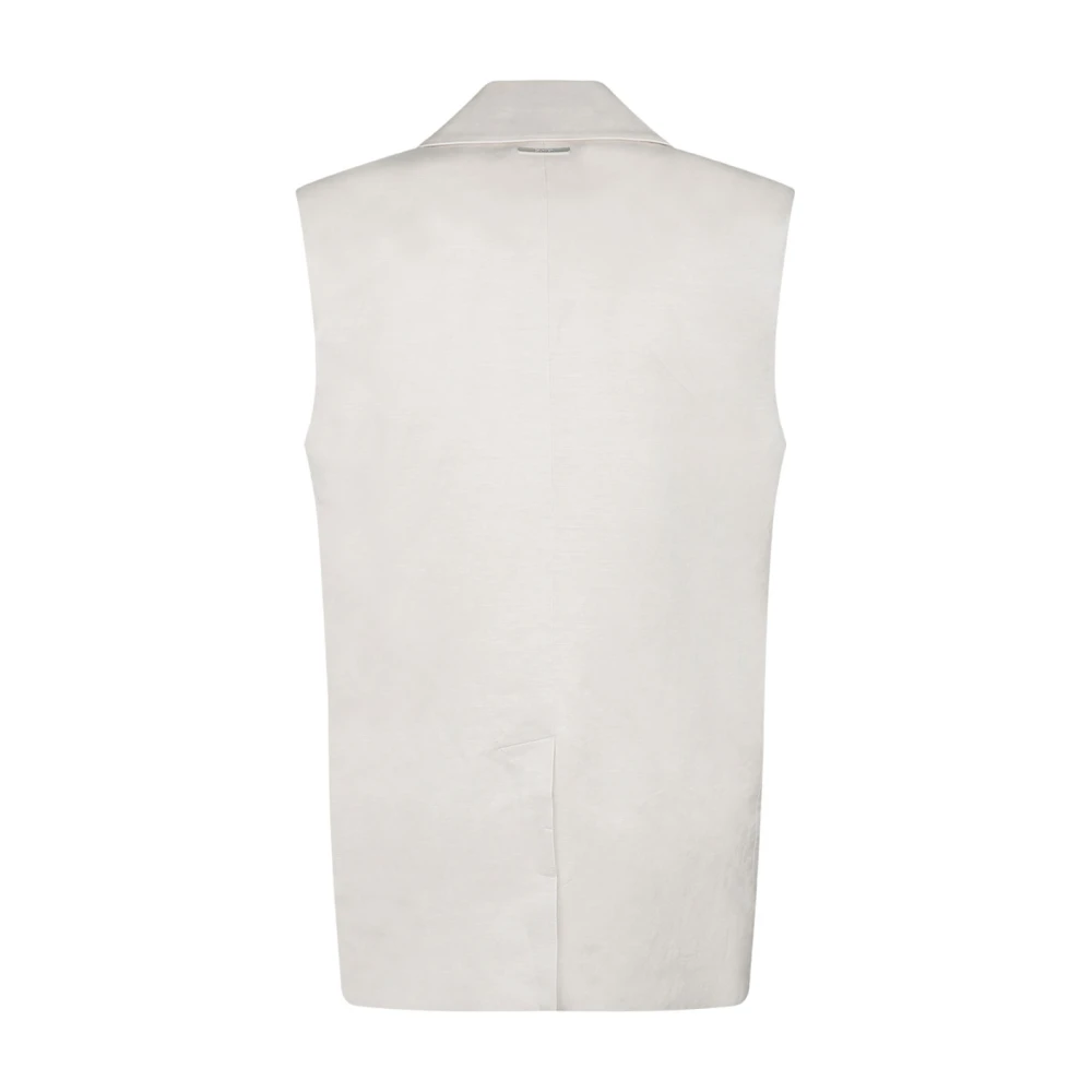 Calvin Klein Getailleerde Vest in Peyote Kleur Beige Dames