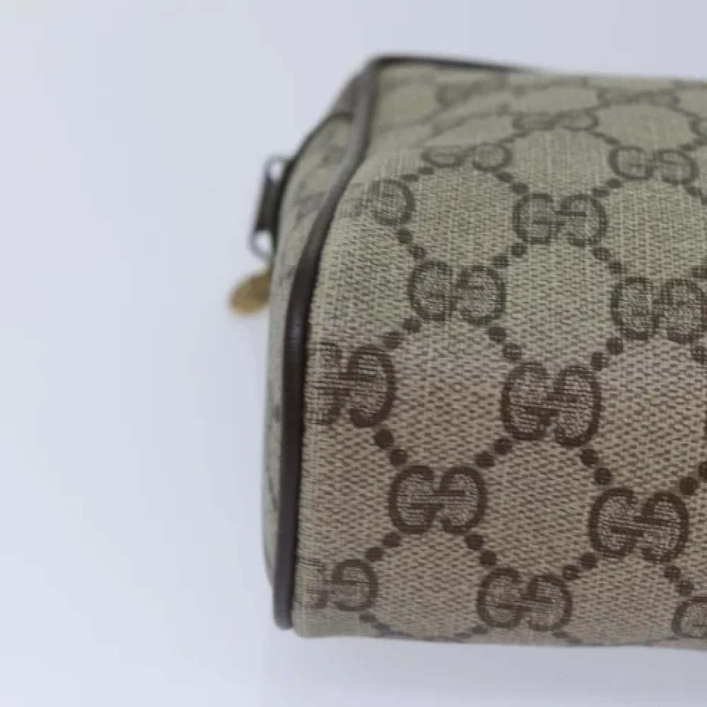 Gucci Vintage Pre-owned Leather clutches Beige Dames