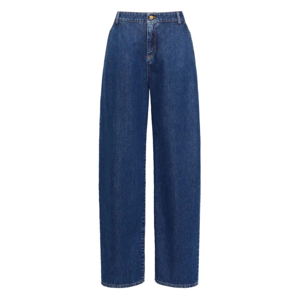 Max Mara Blue Jeans - Female - Wide Jeans - 2XS - Jeans