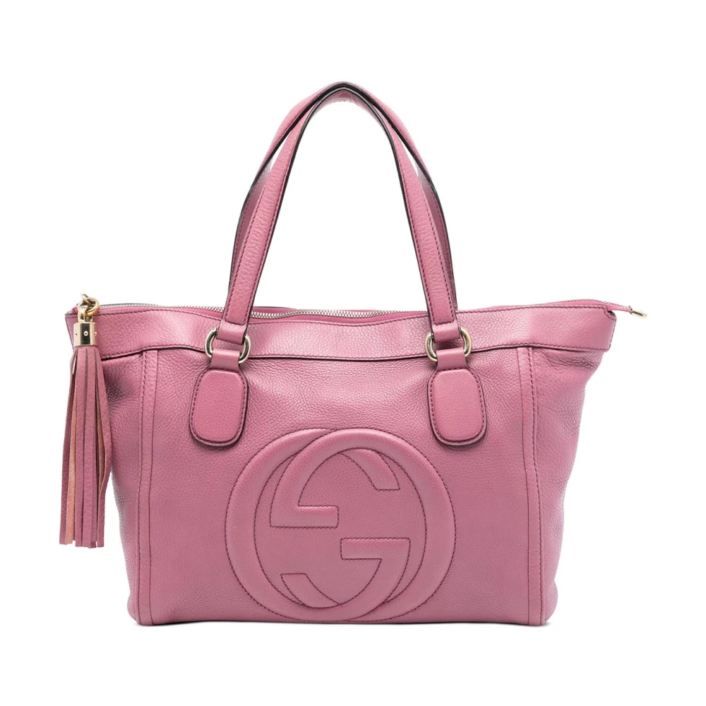 Gucci Vintage Rosa Pre-Owned Läder Väska Med Handtag
