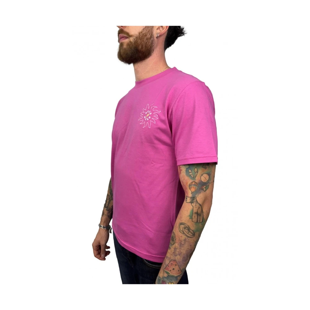 Gcds Katoenen T-shirt Pink Heren