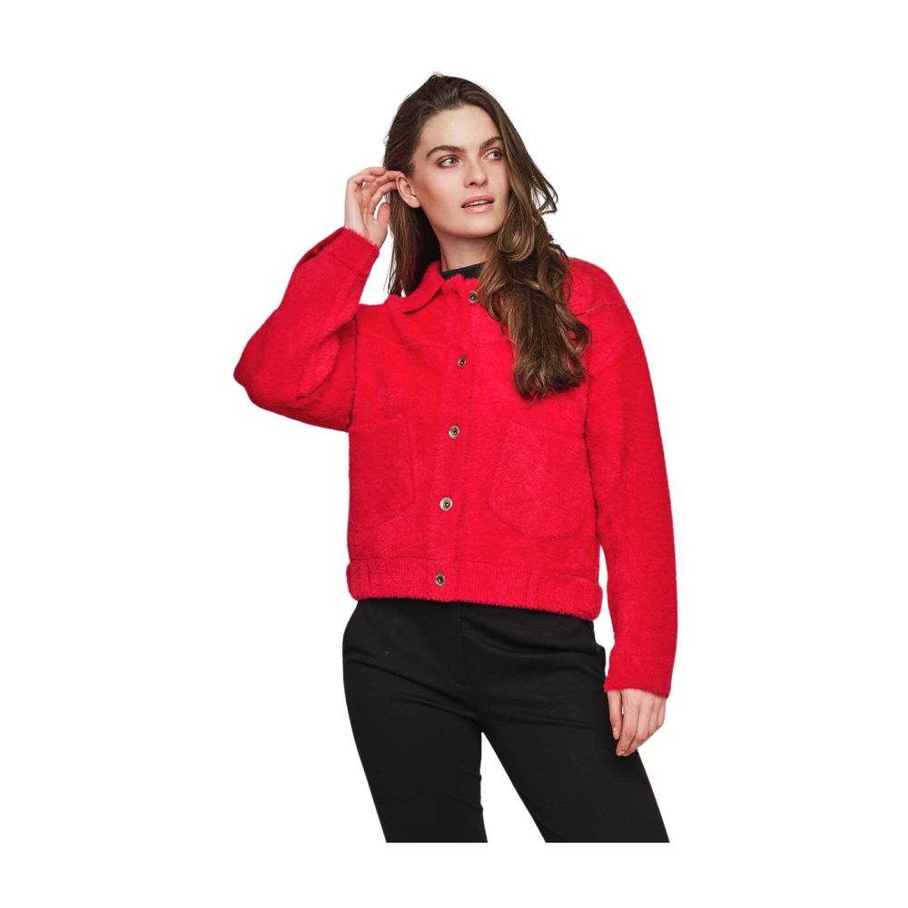 Rino&Pelle Rode Bes Boxy Bubbly Jas Red Dames