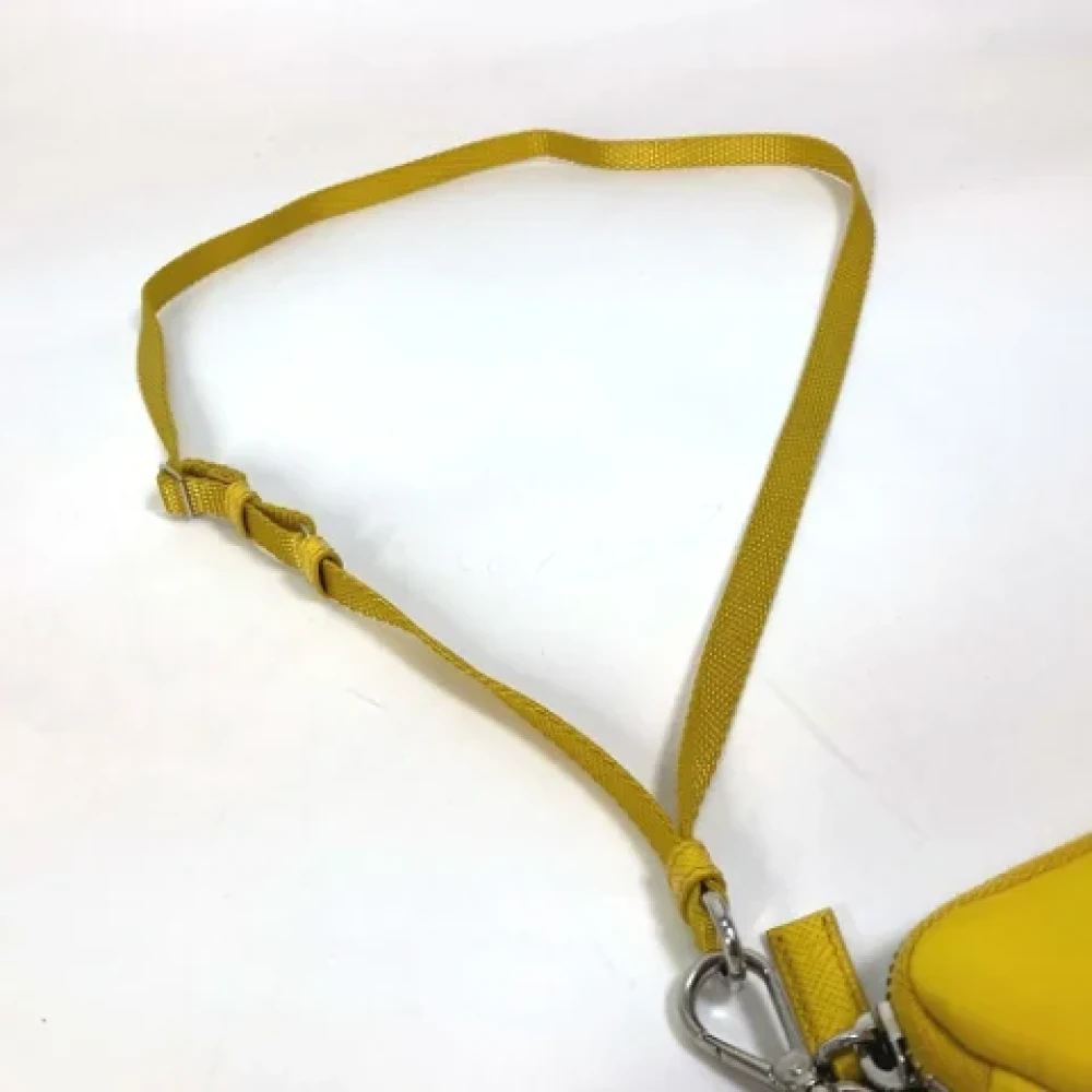 Prada Vintage Pre-owned Nylon prada-bags Yellow Dames