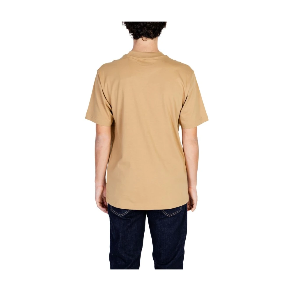 New Balance Beige Katoenen Heren T-shirt Lente Zomer Collectie Beige Heren