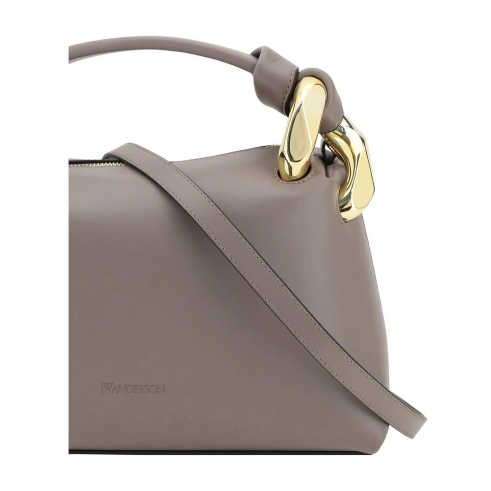 JW Anderson Stijlvolle Leren Handtas met Gouden Ketting Gray Dames