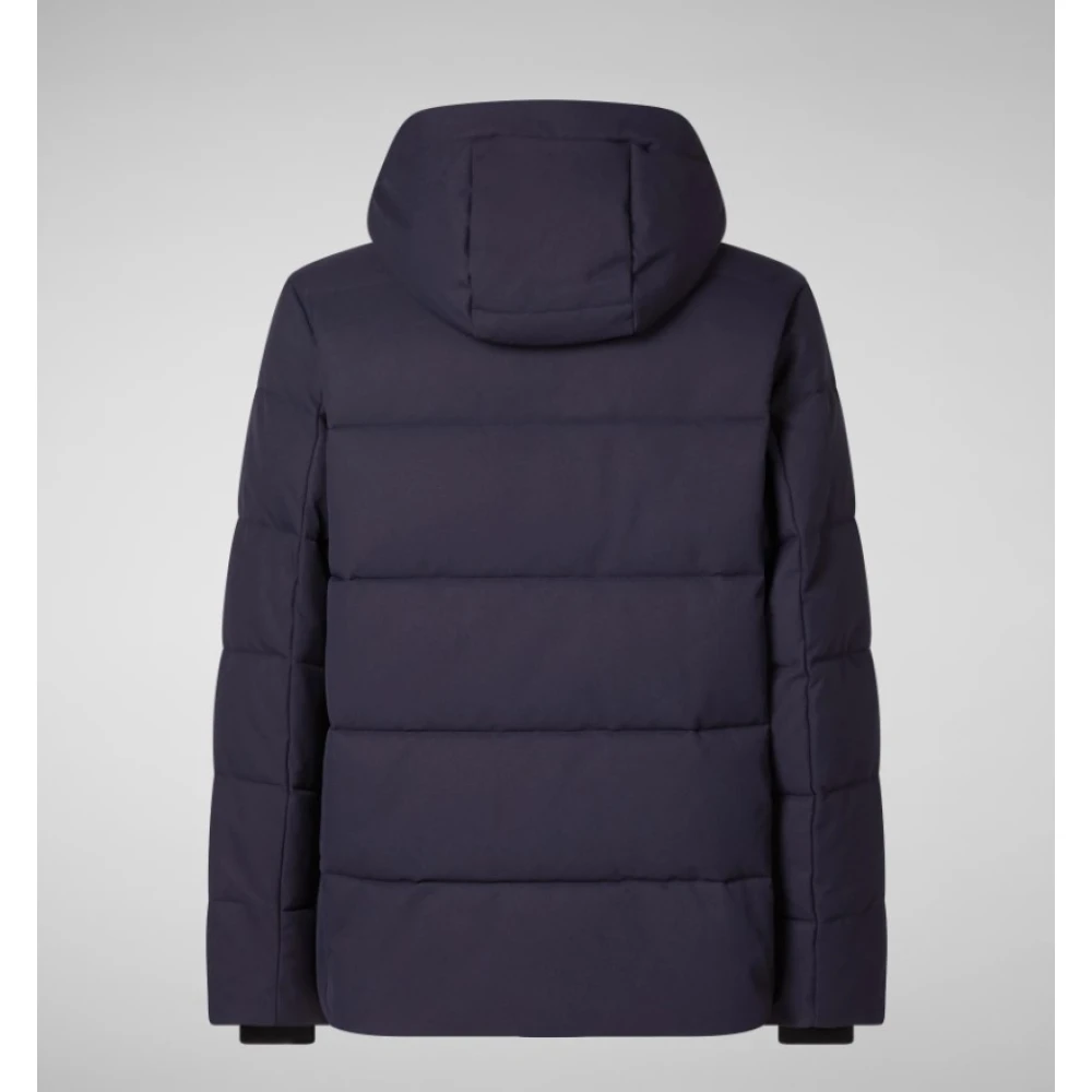 Save The Duck Blauwe Gewatteerde Hoodie Jas Blue Heren