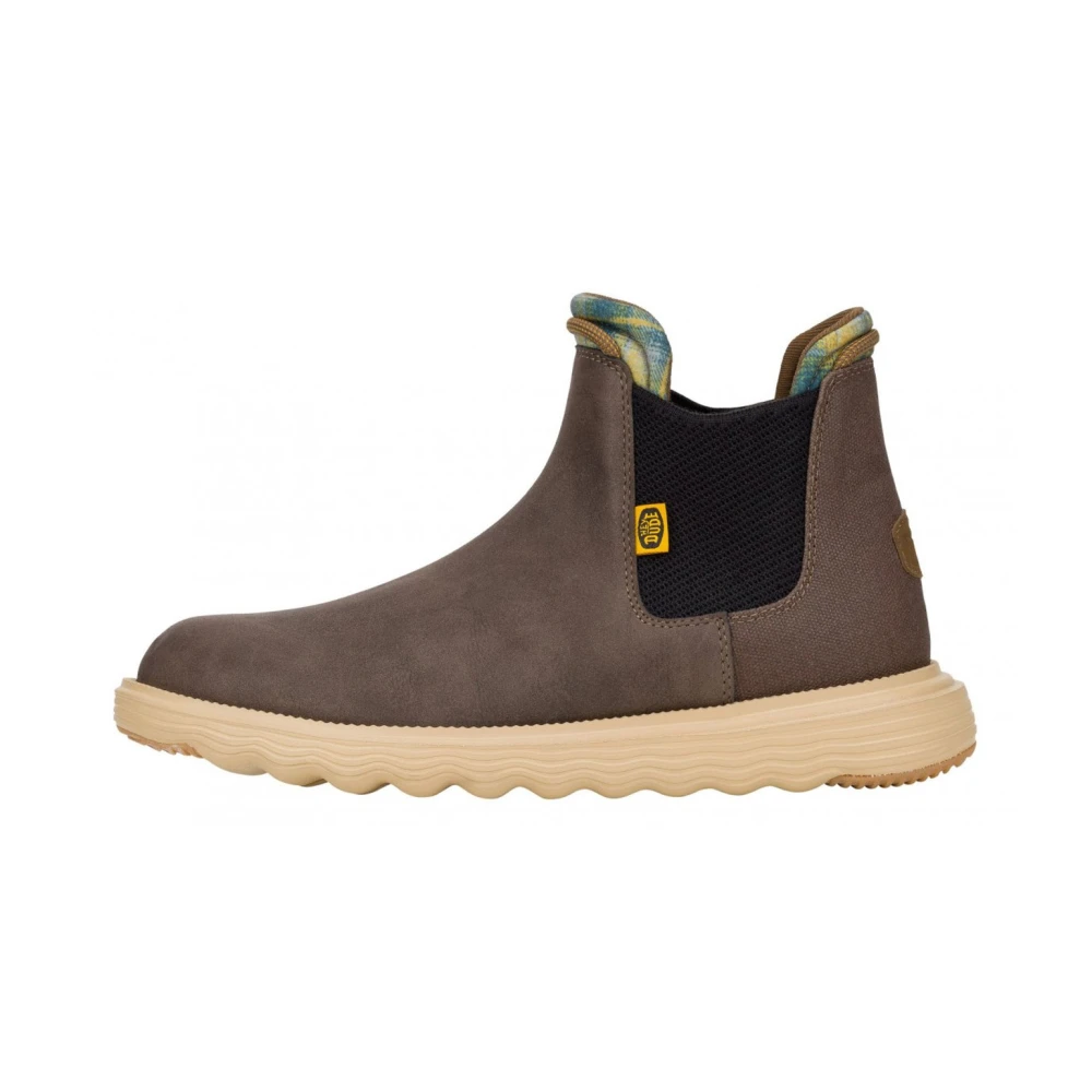 Hey Dude Men's Brown Chelsea Boots, 11 Uk, Classic Branson Waterproof Sneaker