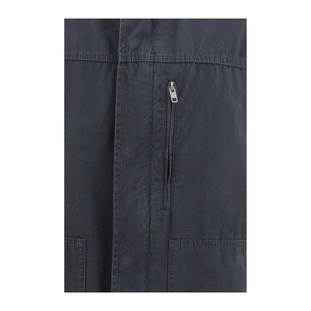 MM6 Maison Margiela Hoge Kraag Denim Vest Modern Ontwerp Multicolor Heren