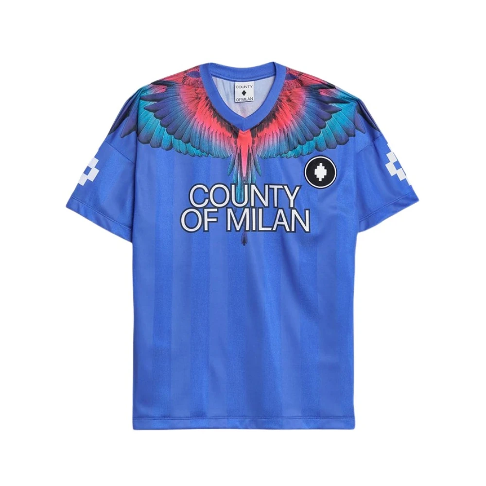 Marcelo Burlon Multicolor T-Shirts, Male, S, Soccer T-Shirt