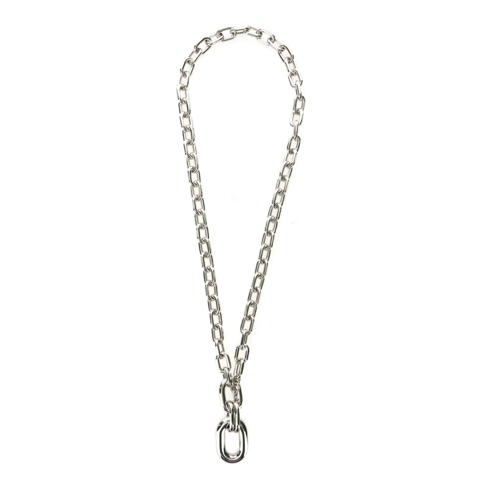 Rabanne Women's Gray Necklaces, One Size, Metallic Necklace With Pendant