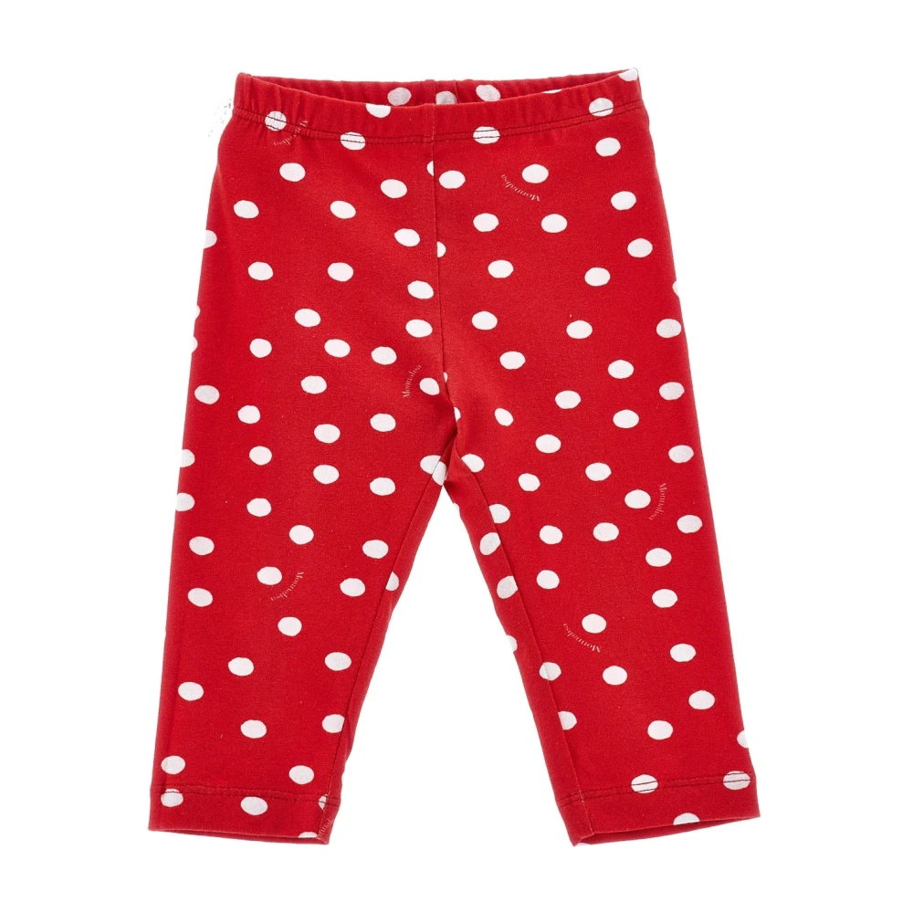 Monnalisa Boys Red Leggings, 12 M, Cotton Leggings