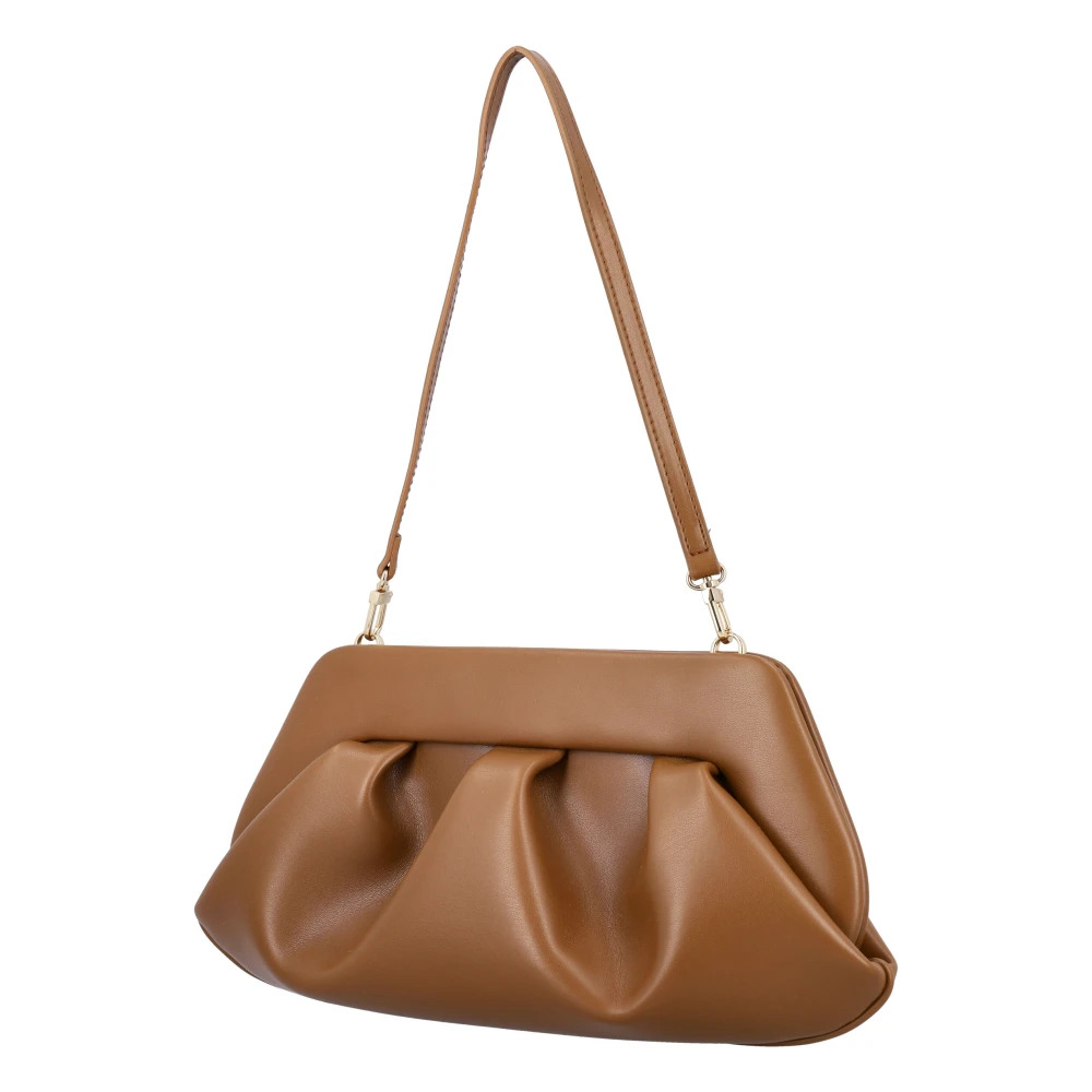 THEMOIRè Karamel Vegan Leren Clutch Handtas Brown Dames
