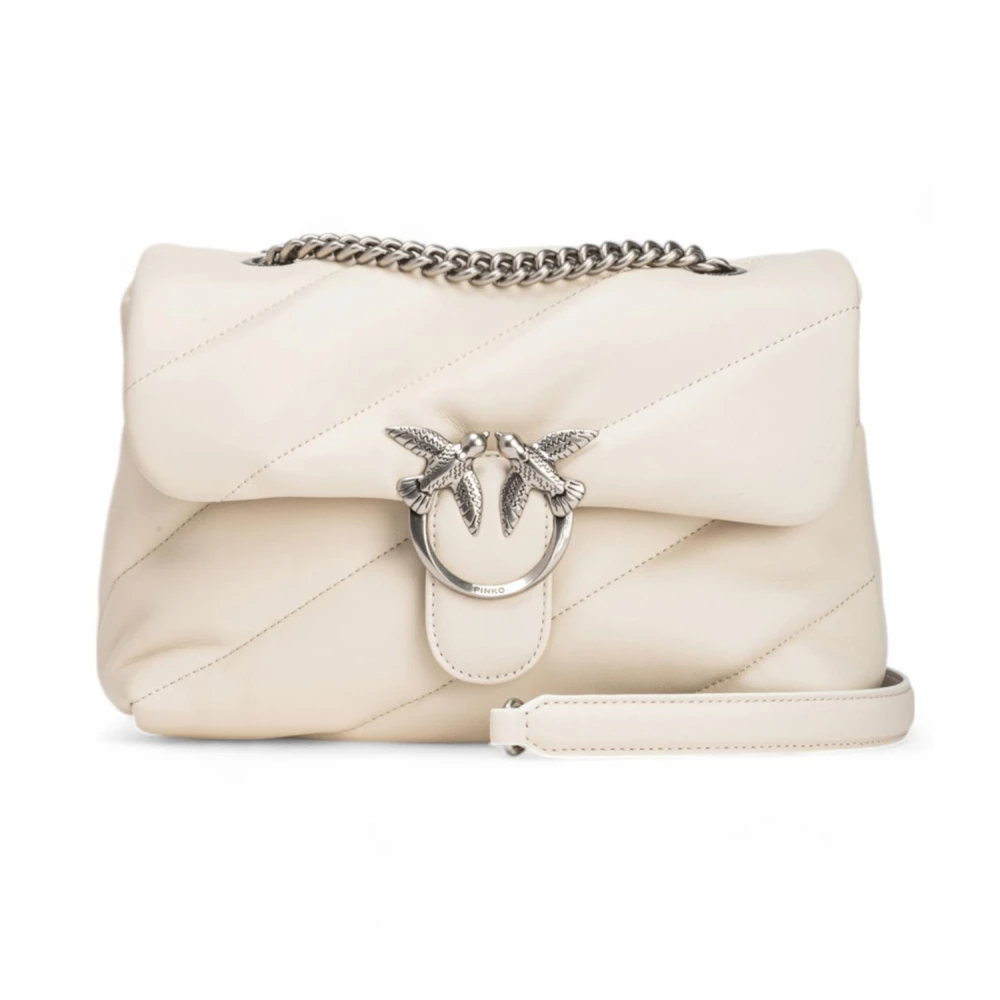 Pinko White Love Puff Classic - Female - Shoulder Bags - One Size - Bags