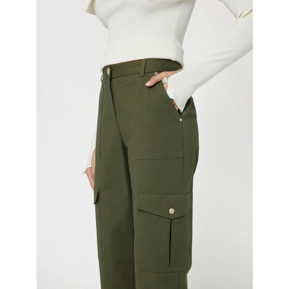 Guess Cargo Broek Olijf Groen Katoen Green Dames