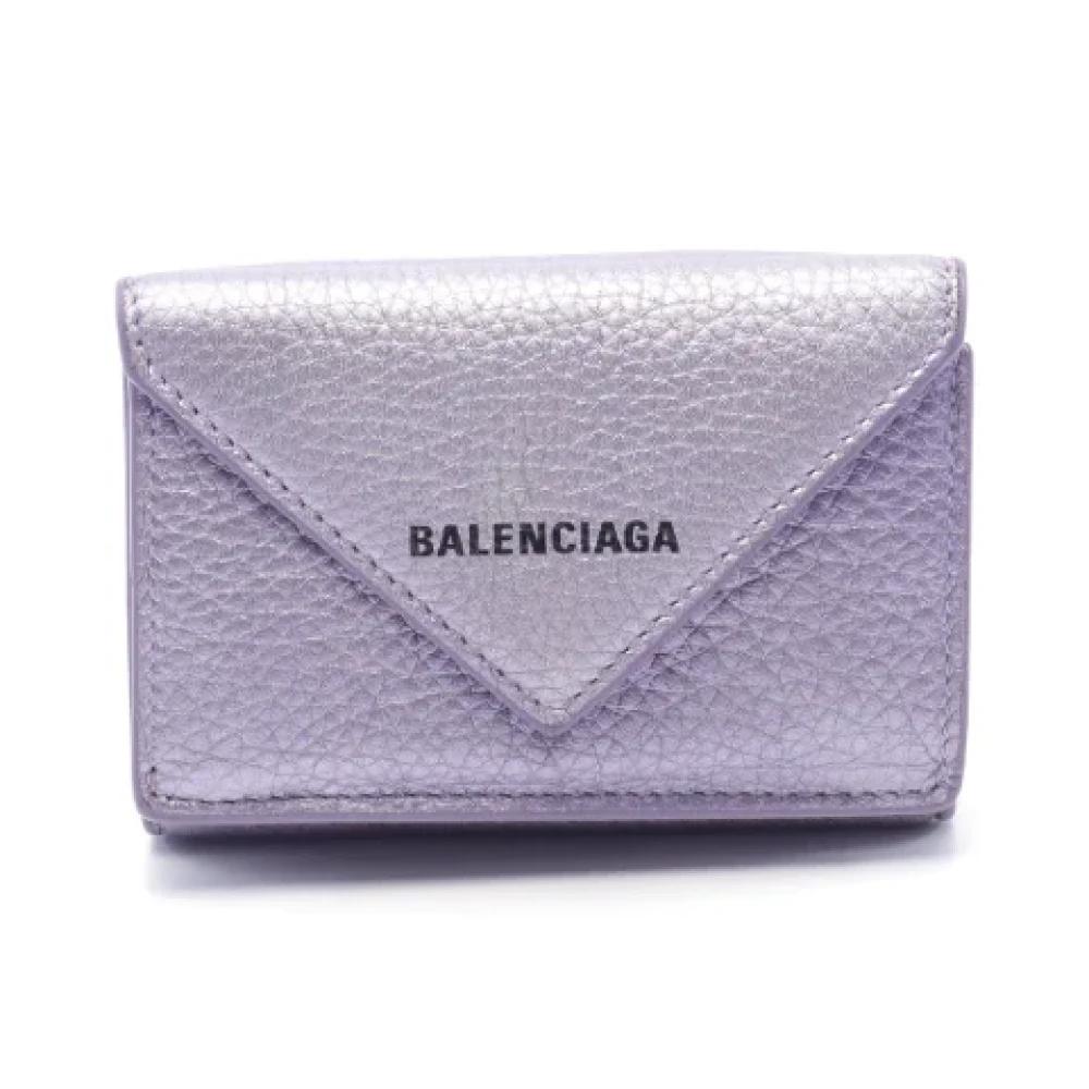 Balenciaga Vintage Pre-owned Leather wallets Purple Dames