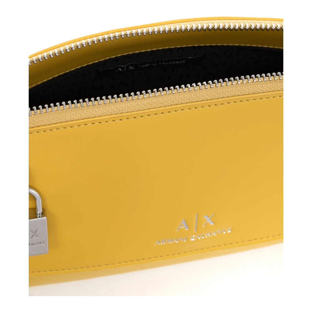Armani Exchange Stijlvolle Crossbody Tas met Verstelbare Band Yellow Dames
