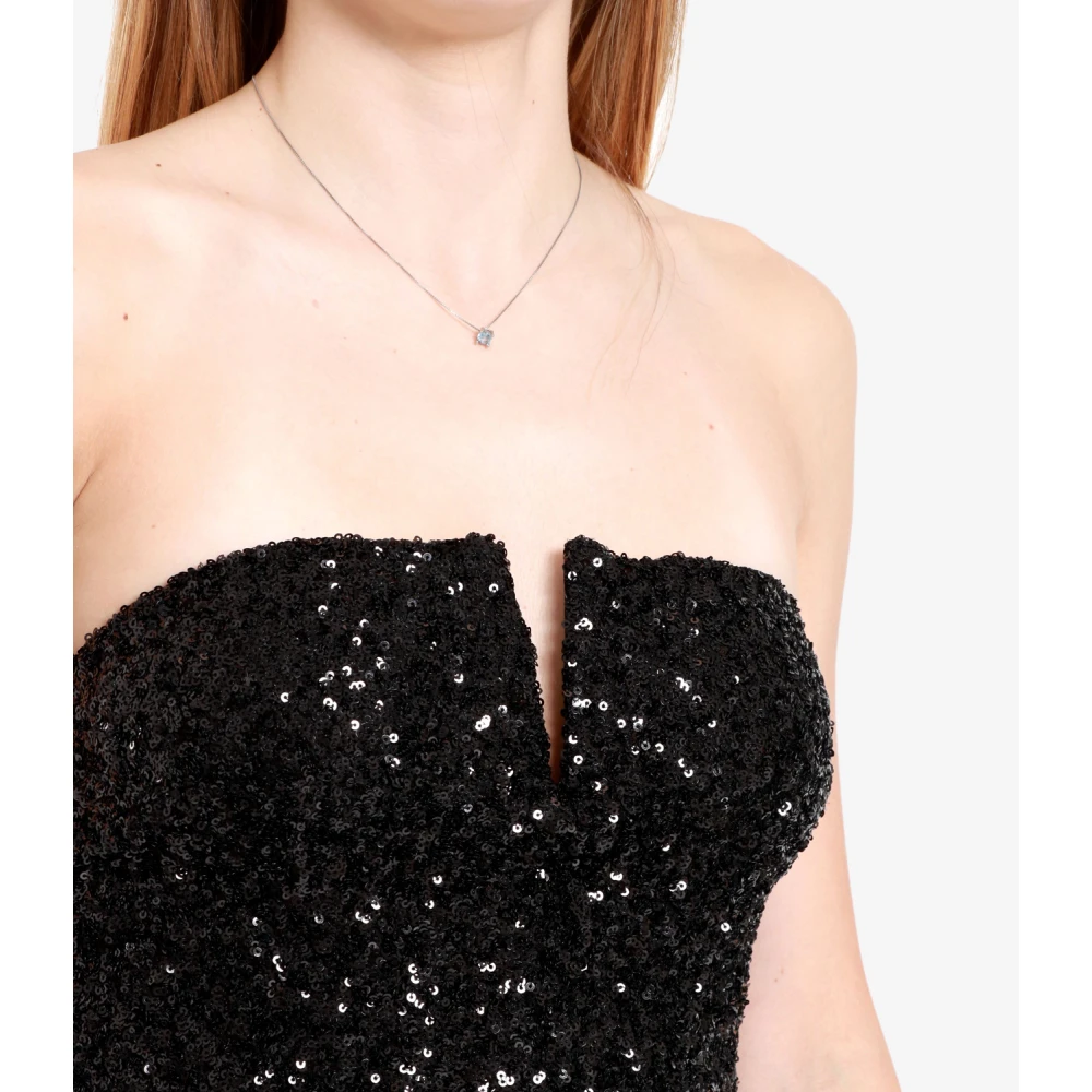 Aniye By Zwart Paillet Strapless Wijde Broek Black Dames
