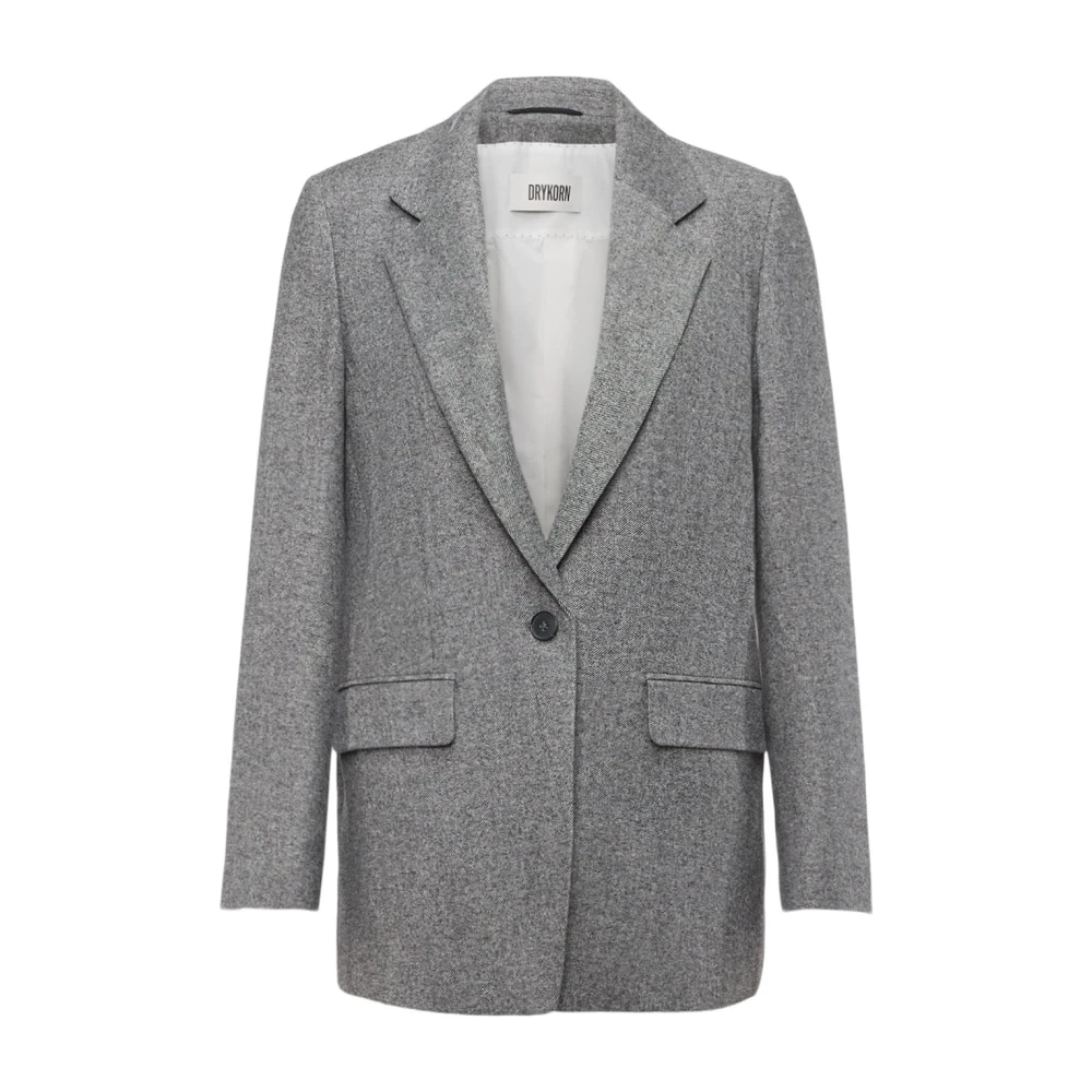 Drykorn Women's Gray Glendale Boyfriend Blazer - Blazers - S - Jackets