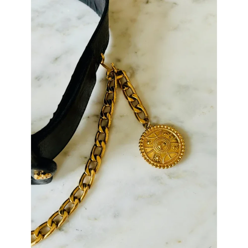 Chanel Vintage Pre-owned Fabric belts Black Dames