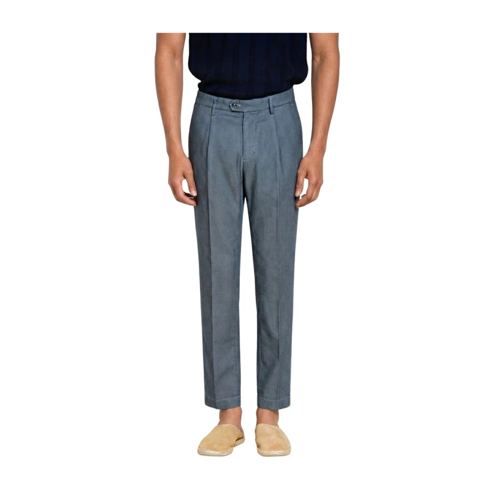 Mason's Mannelijk Blauw Broeken Heren, Xs, Katoen, Torino 1 Pinces Flex Chino Broek