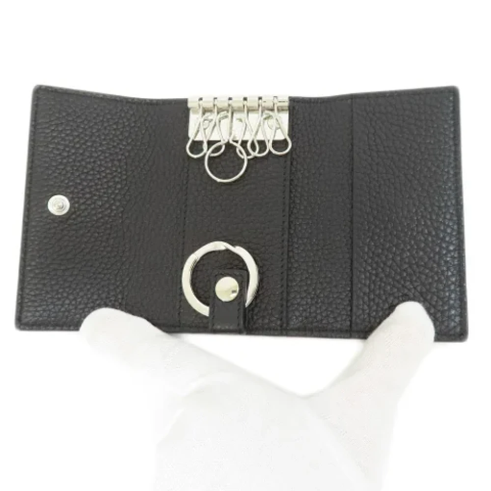 Gucci Vintage Pre-owned Leather key-holders Black Dames
