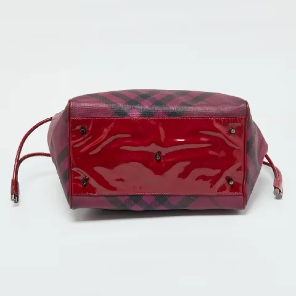 Burberry Vintage Pre-owned Leather totes Red Dames