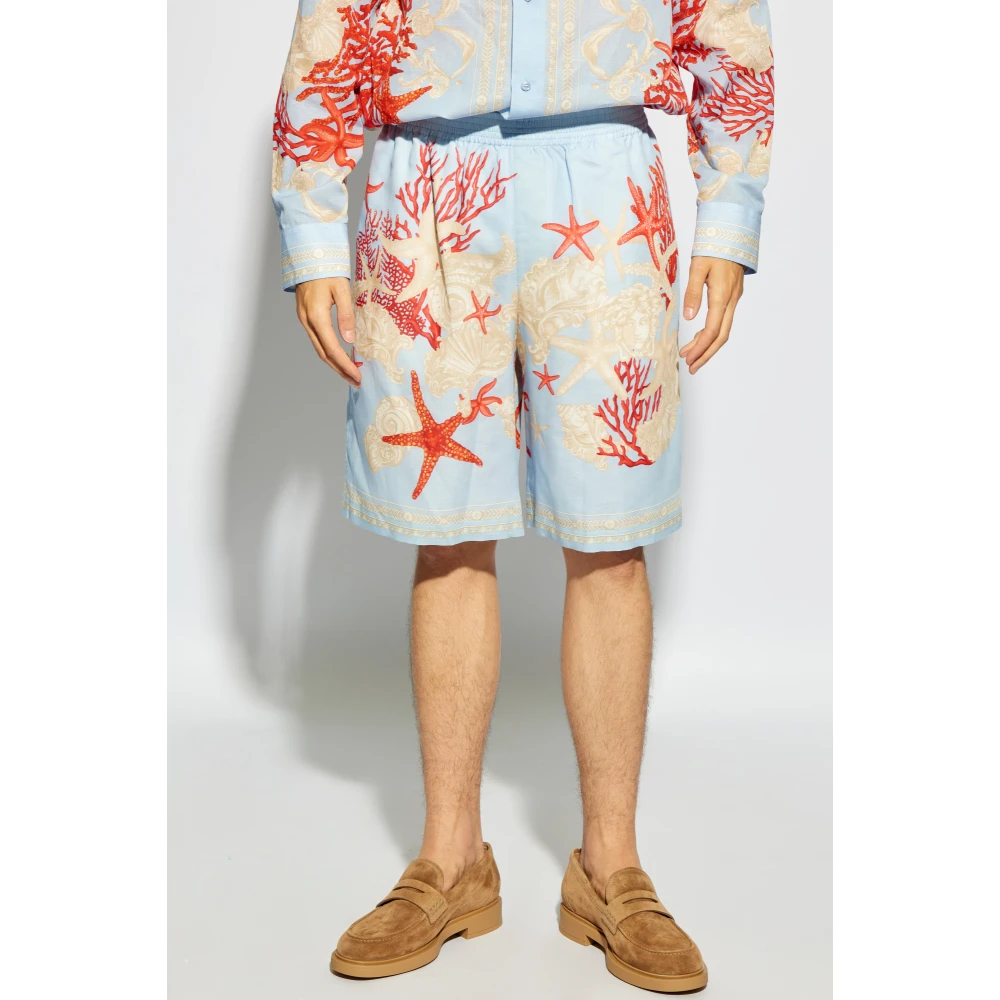 Versace Shorts met 'Barocco Sea' patroon Multicolor Heren