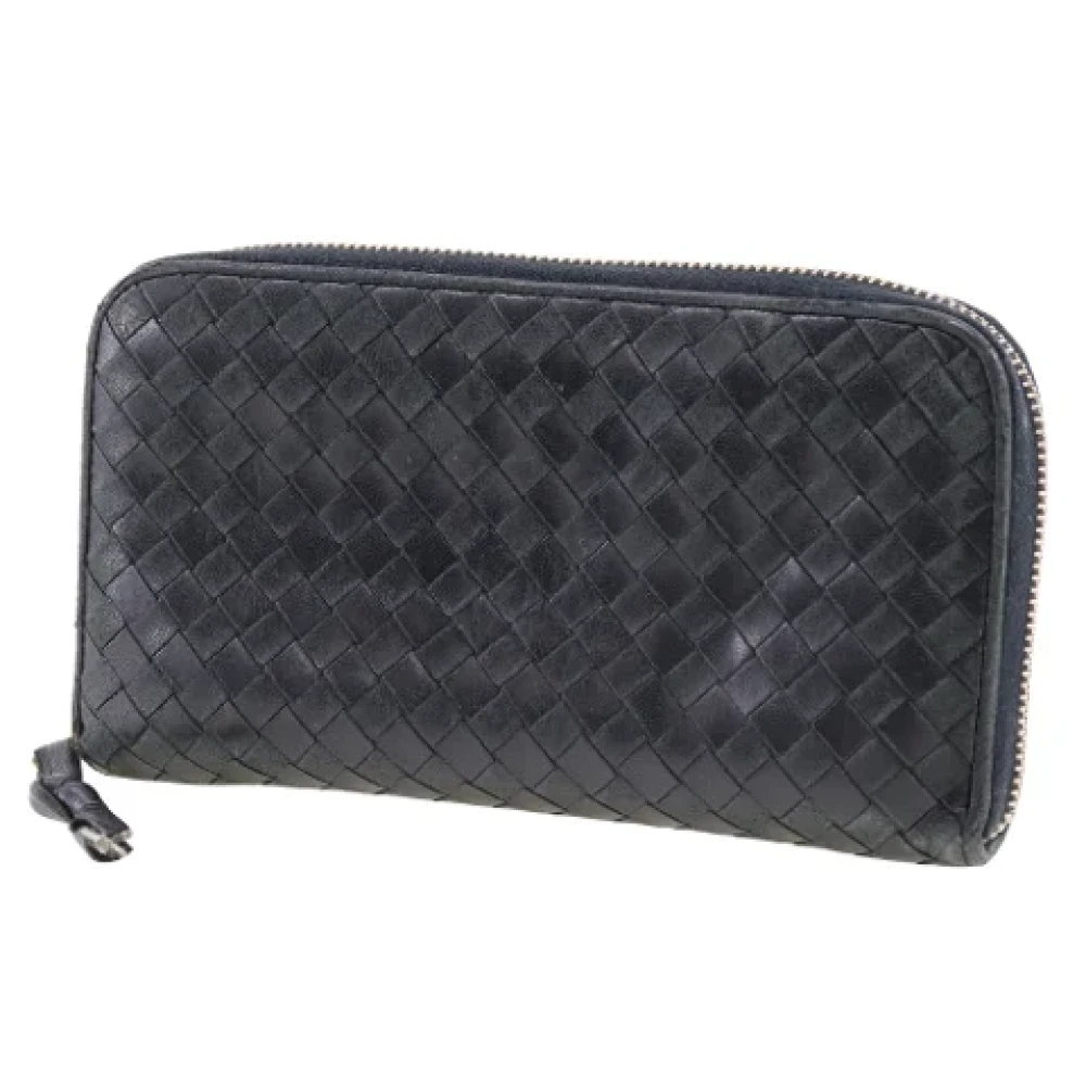 Bottega Veneta Vintage Pre-owned Leather wallets Black Dames