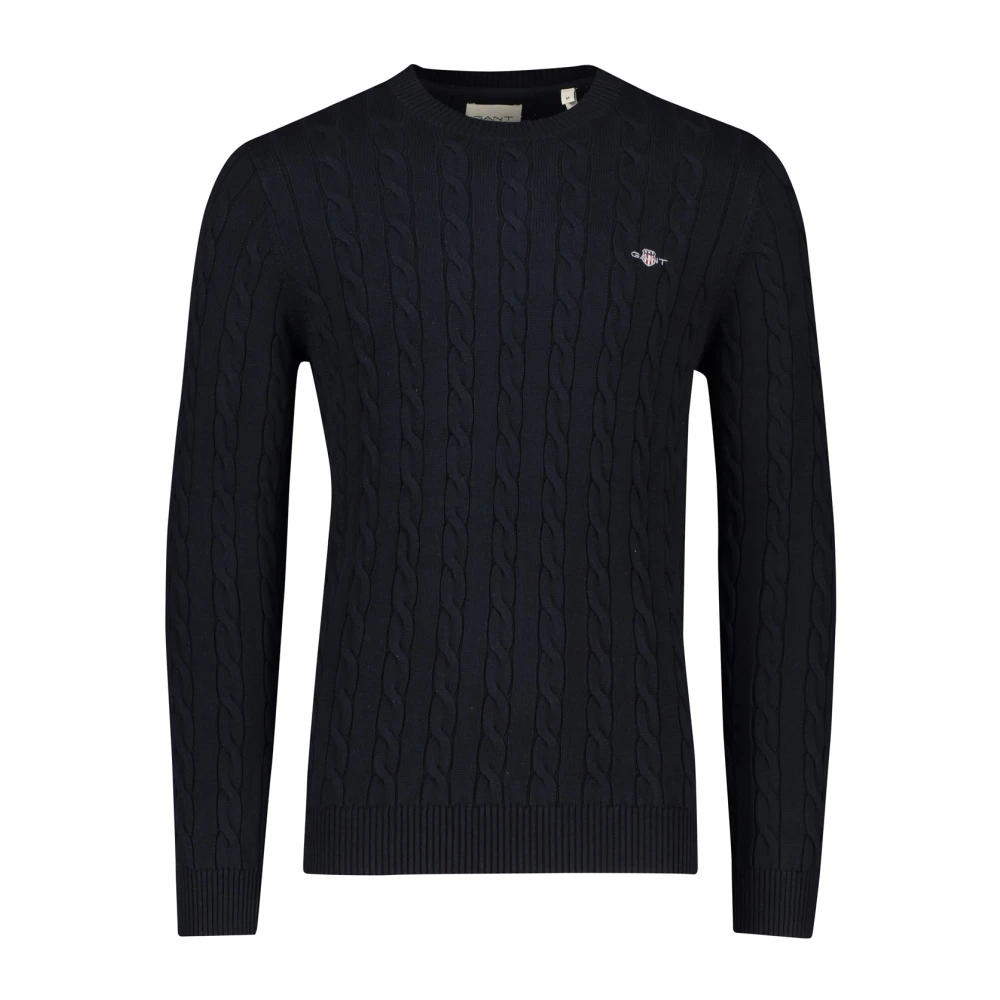 Gant Round-Neck Knitwear - Male - Round-Neck Knitwear - Blue - 3XL - Knitwear