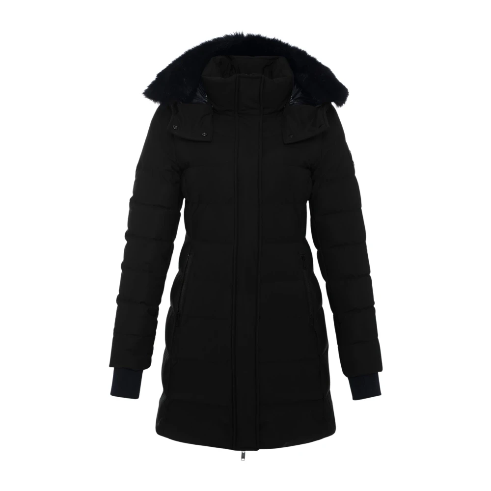 Moose Knuckles Svart Shearling Parka Black, Dam