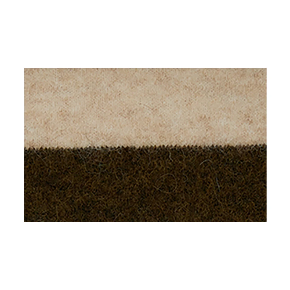 Gallo Groene Alpaca Wol Sjaal Twee-Tone Strepen Multicolor Dames