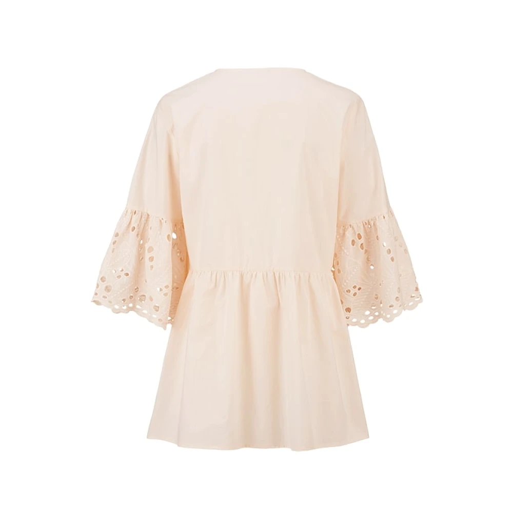 RIANI Dames Oranje Blouse met Geborduurde Details Pink Dames