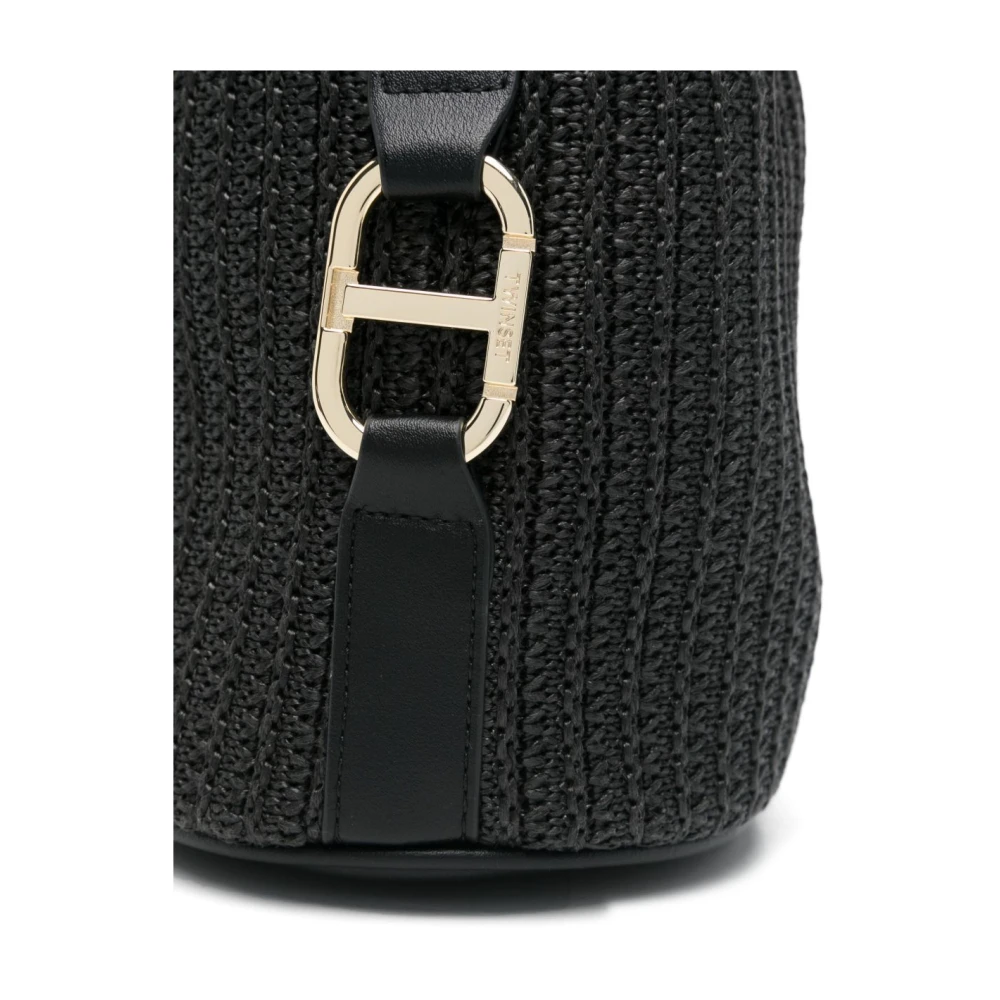 Twinset Zwarte tassen voor stijlvolle uitstraling Black Dames