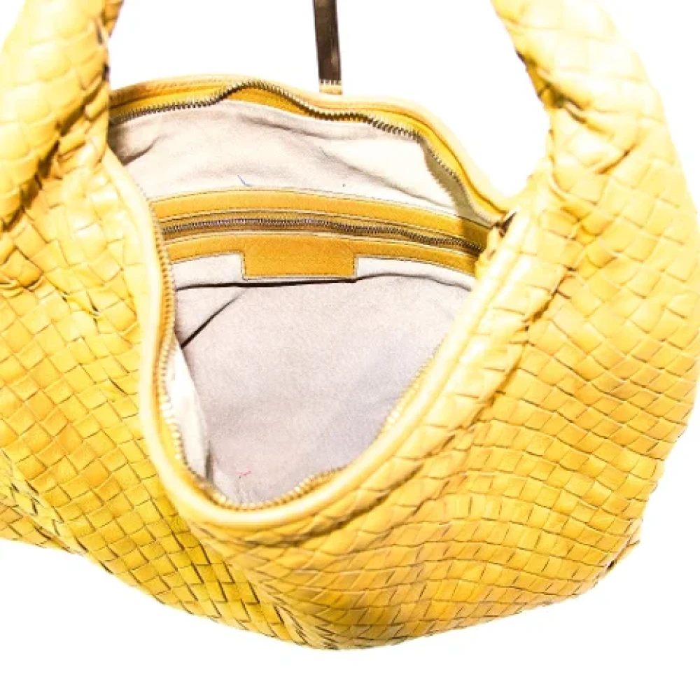 Bottega Veneta Vintage Pre-owned Leather handbags Yellow Dames