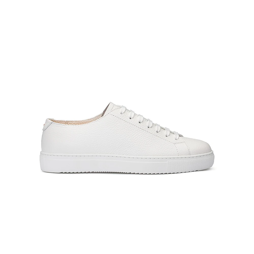 Doucal’s Witte Leren Veterschoenen Heren Schoenen