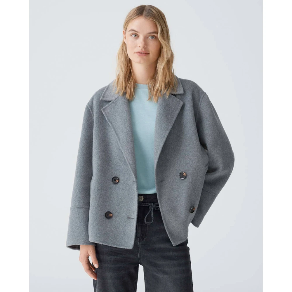 Opus Stijlvolle Jas Hilna Gray Dames