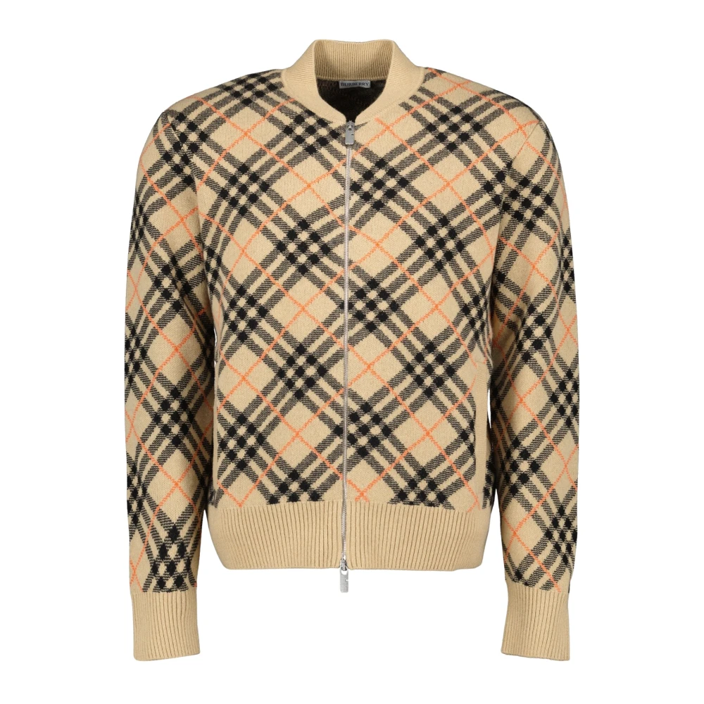 Burberry Cashmere Ritsvest met Motief Beige Heren