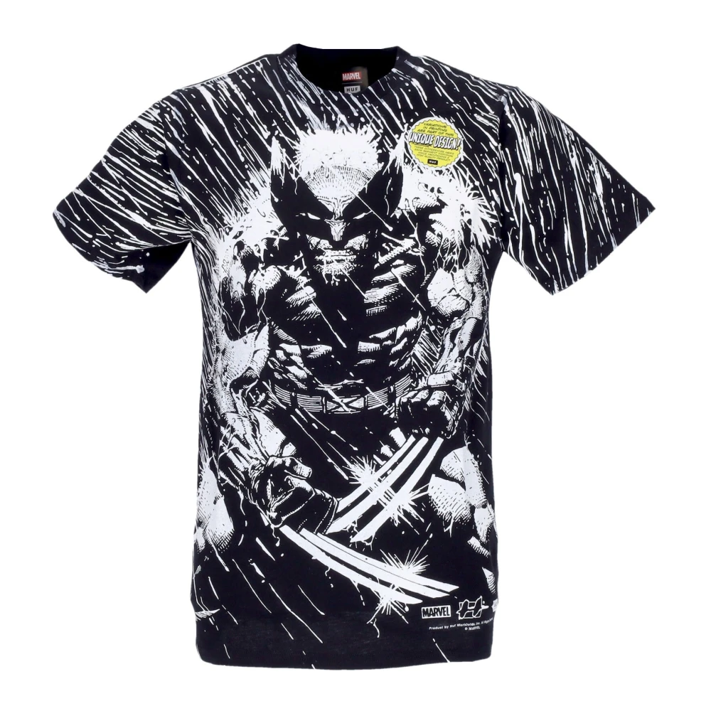 HUF Marvel Wolverine Rain Tee Zwart T-Shirt Black Heren