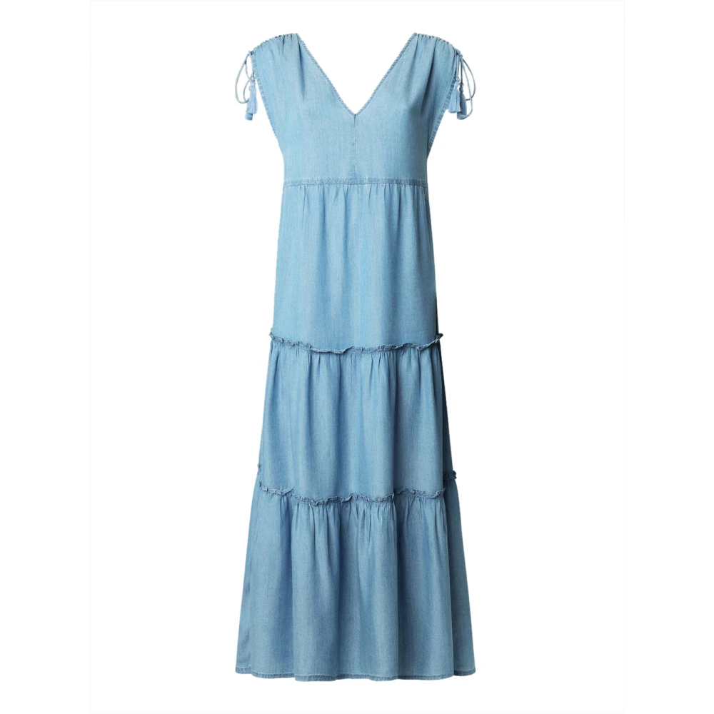 Pepe Jeans Women's Blue Maxi Dresses, S, Effie Maxi Dress