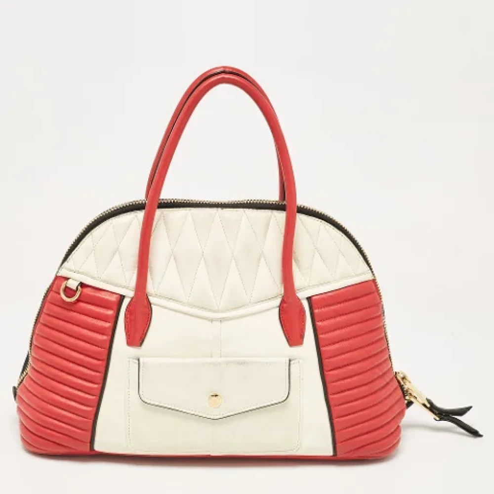 Miu Pre-owned Leather handbags Red Dames