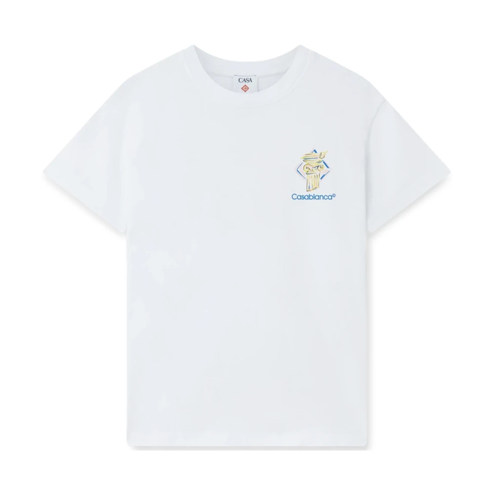Casablanca Diamantkolom Grafisch T-shirt White Heren