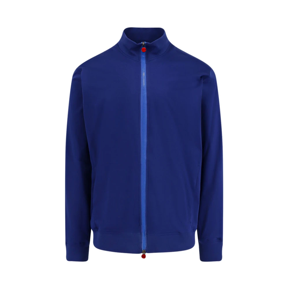 Kiton Katoenen sweatshirt met ritssluiting Blue Heren