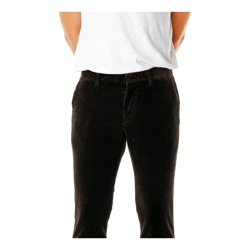 Nn07 Slimme Corduroy Chino Broek met Pakken Kenmerken Black Heren